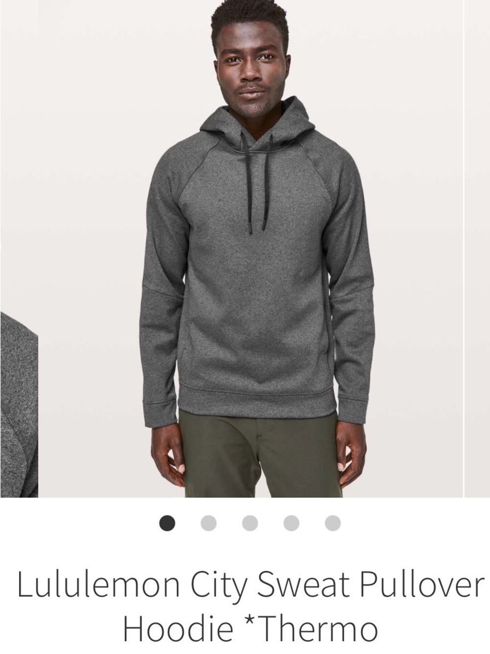 lululemon athletica Men’s City Sweat Pullover Hoodie - Charcoal